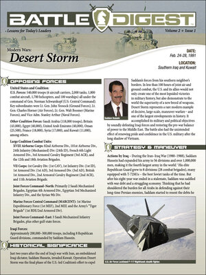 cover image of Battle Digest: Desert Storm